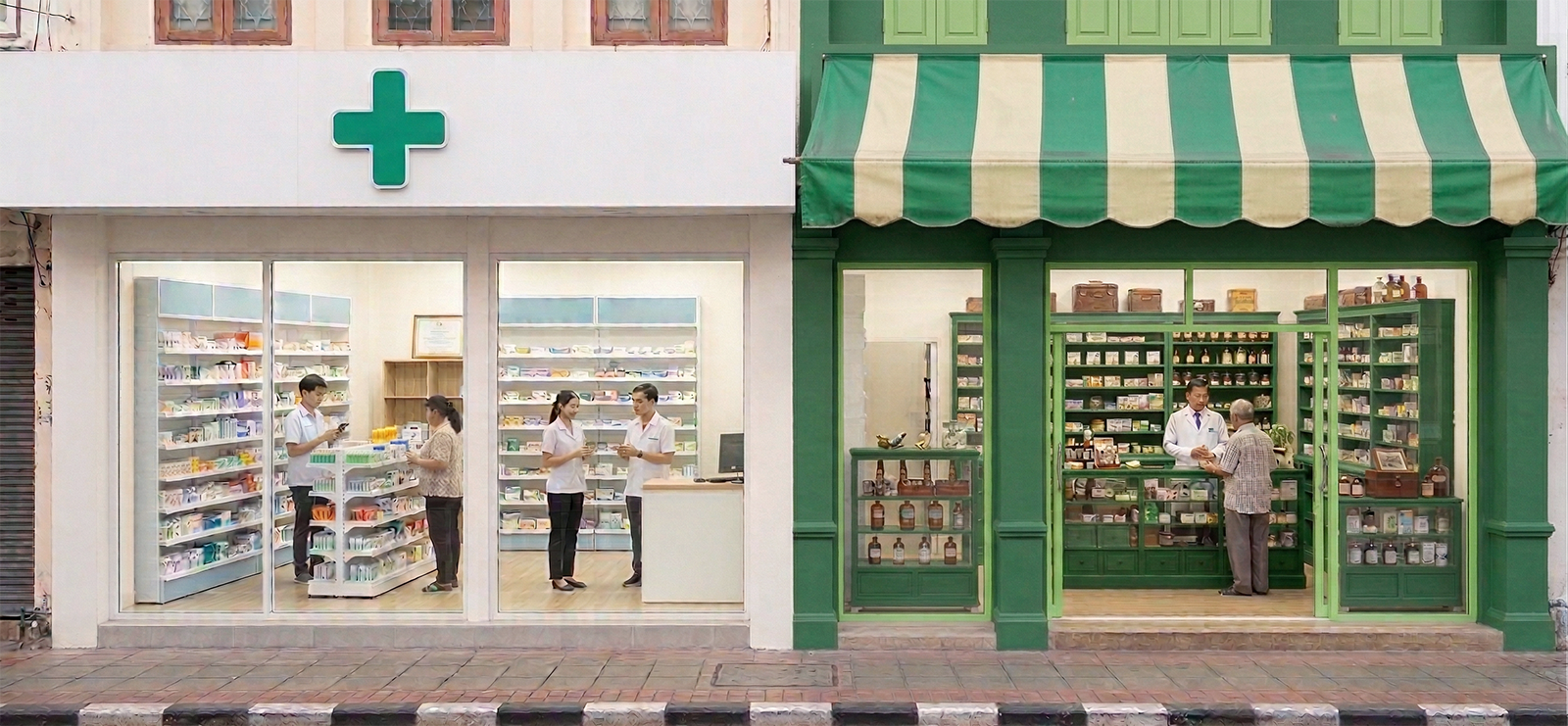 เปิดร้านขายยาแฟรนไชส์หรือเปิดเอง